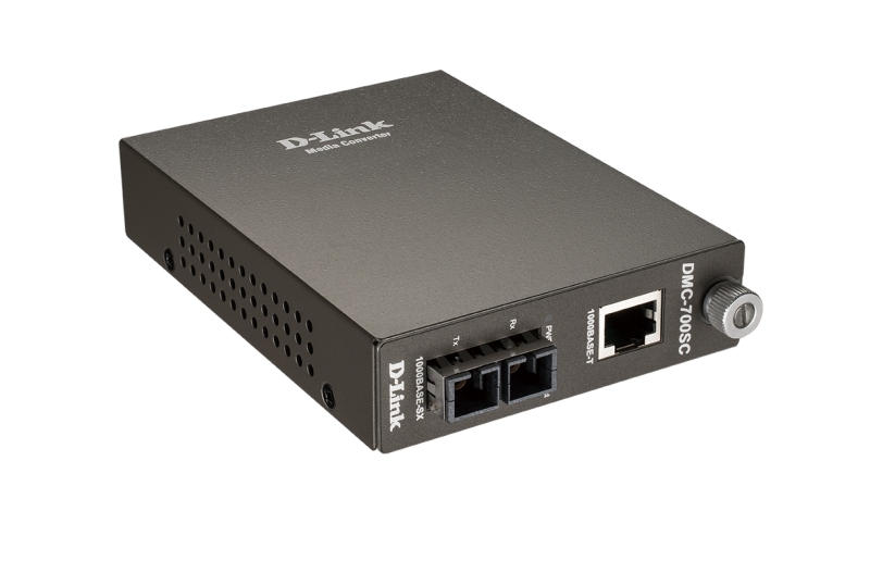 DMC-700SC/B8A, медиаконвертер с 1 портом 1000Base-T и 1 портом 1000Base-SX с разъемом SC для многомодового оптического кабеля (до 550 м)