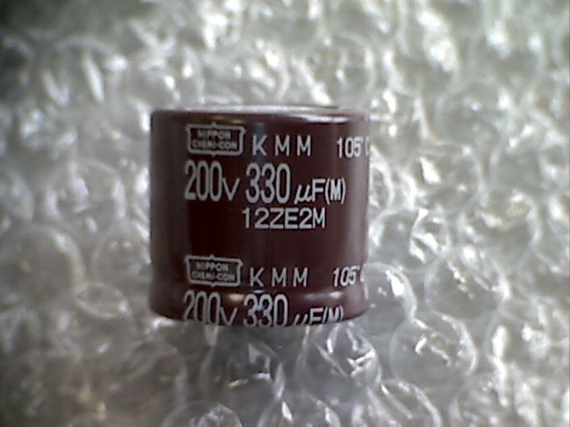 KMM-200V-330uF-M 25.4x25 105C, электролит. конденсатор