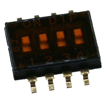 NHDS-04, DIP переключатель 4поз. 1,27мм SMD