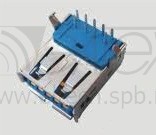 ds1095-05, розетка на плату угловая usb 3.0 a DS1095-05, розетка на плату угловая USB 3.0 A