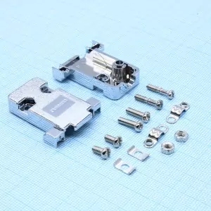 ds1046-09c1s1, кожух для разъема d-sub 9pin, металлизированный DS1046-09C1S1, кожух для разъема D-Sub 9pin, металлизированный