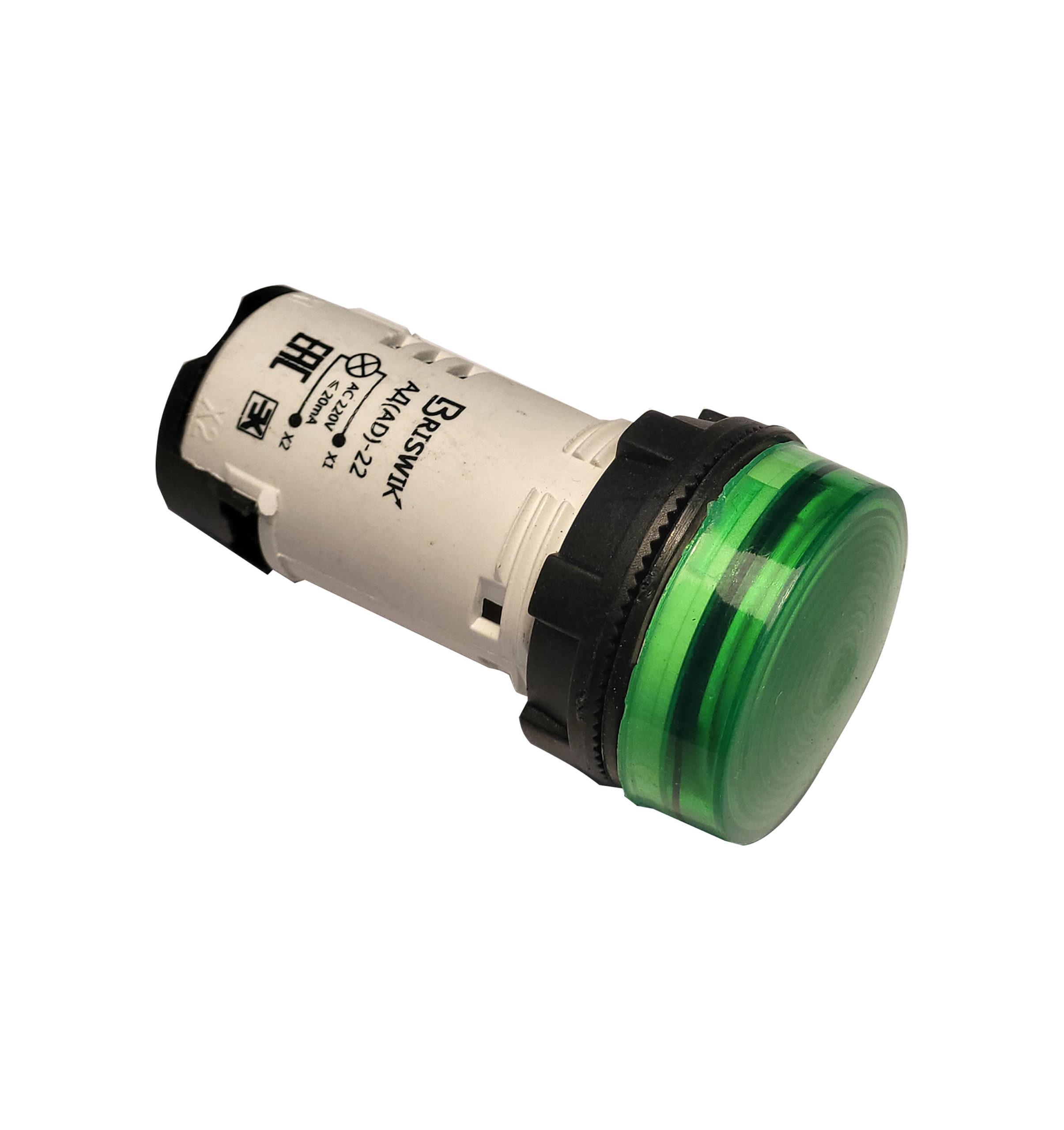 Индикатор светодиодный АД-22 зеленый 220В AC/DC IP65