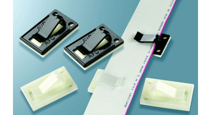 AFC-22A-B, держатель плоского кабеля на самоклеющейся площадке