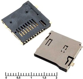 MicroSD-SMD-9PIN-EJECTOR, держатель карты памяти 9 контактов