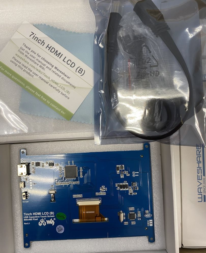 7inch HDMI LCD [B], HDMI дисплей 800x480px с емкостной сенсорной панелью для Raspberry Pi