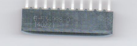 6-534998-0, розетка на плату Conn Socket Strip RCP 20 POS 2.54mm Solder ST Thru-Hole