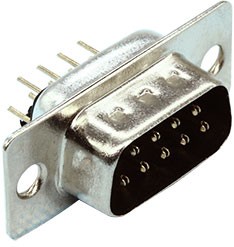 ds1034-09mbnsiss(dbs-9m), разъем d-sub, вилка на плату DS1034-09MBNSISS(DBS-9M), Разъем D-Sub, вилка на плату