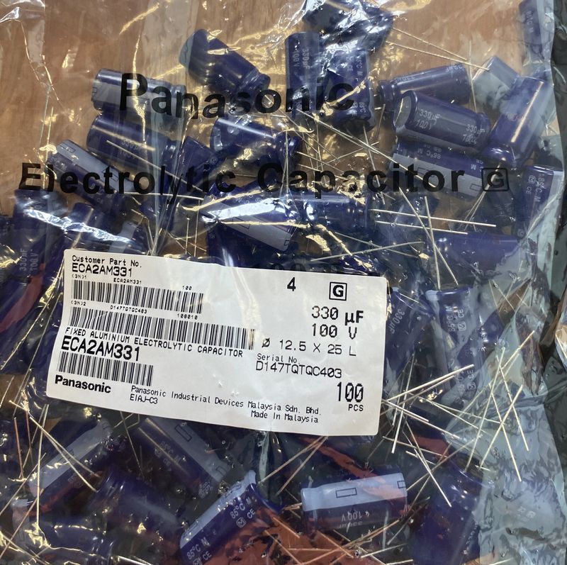 eca2am331, электролит. конденсатор 330 мкф. 100 в. ECA2AM331, электролит. конденсатор 330 мкф. 100 в.