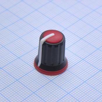 KA483-7, ручка управления на вал 6 мм красная