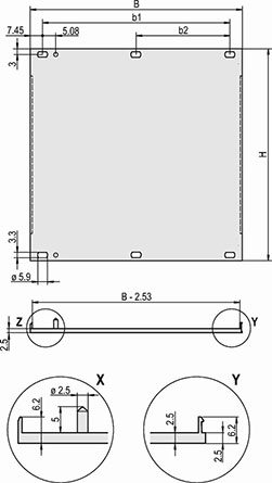 20848-271, передняя панель 4U 84HP
