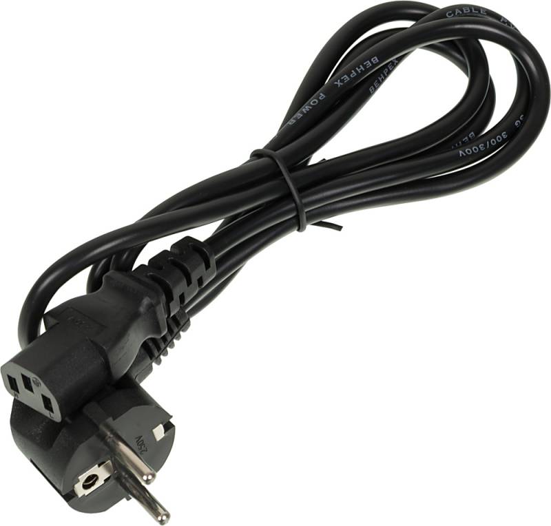 Кабель IEC C13 евровилка 1.5м черный