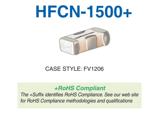 HFCN-1500+, фильтр высоких частот