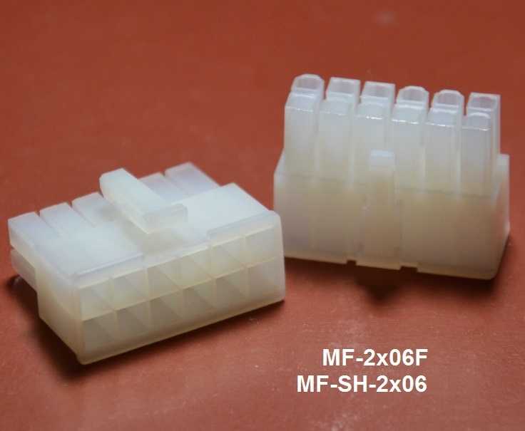 MF-2x6F, розетка на каб. 4,2мм с контактами