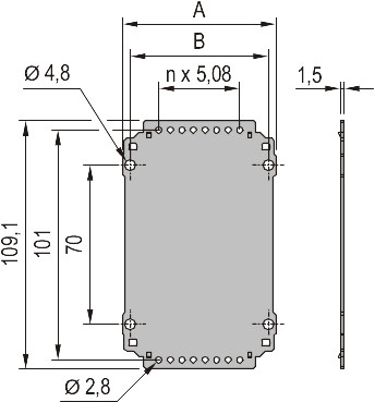 34813-210, Задняя панель кассеты PRO 3U 10HP