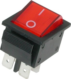 IRS-201-1-A3 (красный), переключатель с подсветкой ON-OFF (15A 250VAC) DPST 4P