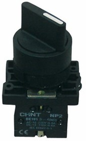NP2-ED21, переключатель 2 положения фиксацией 1НО IP40 (R)