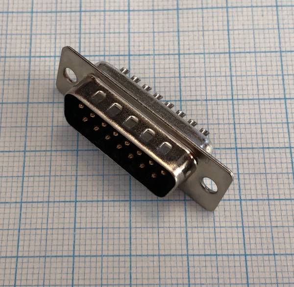 DB-15M, разъём D-sub, black