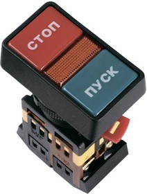 ppbb-30n, кнопка "пуск-стоп" d30мм 1з+1р 240в неон PPBB-30N, кнопка "Пуск-Стоп" d30мм 1з+1р 240В неон