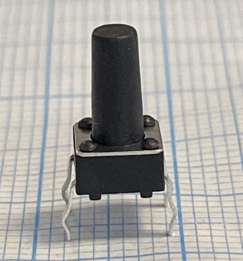 KLS7-TS6601-11-180, кнопка тактовая прямая, H=11mm