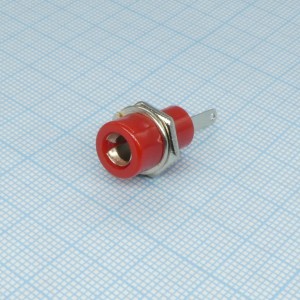BP-022R, гнездо (клемма) красное под пайку на провод