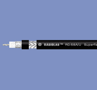 RG-58 A/U (Ethernet), кабель коакс., черный