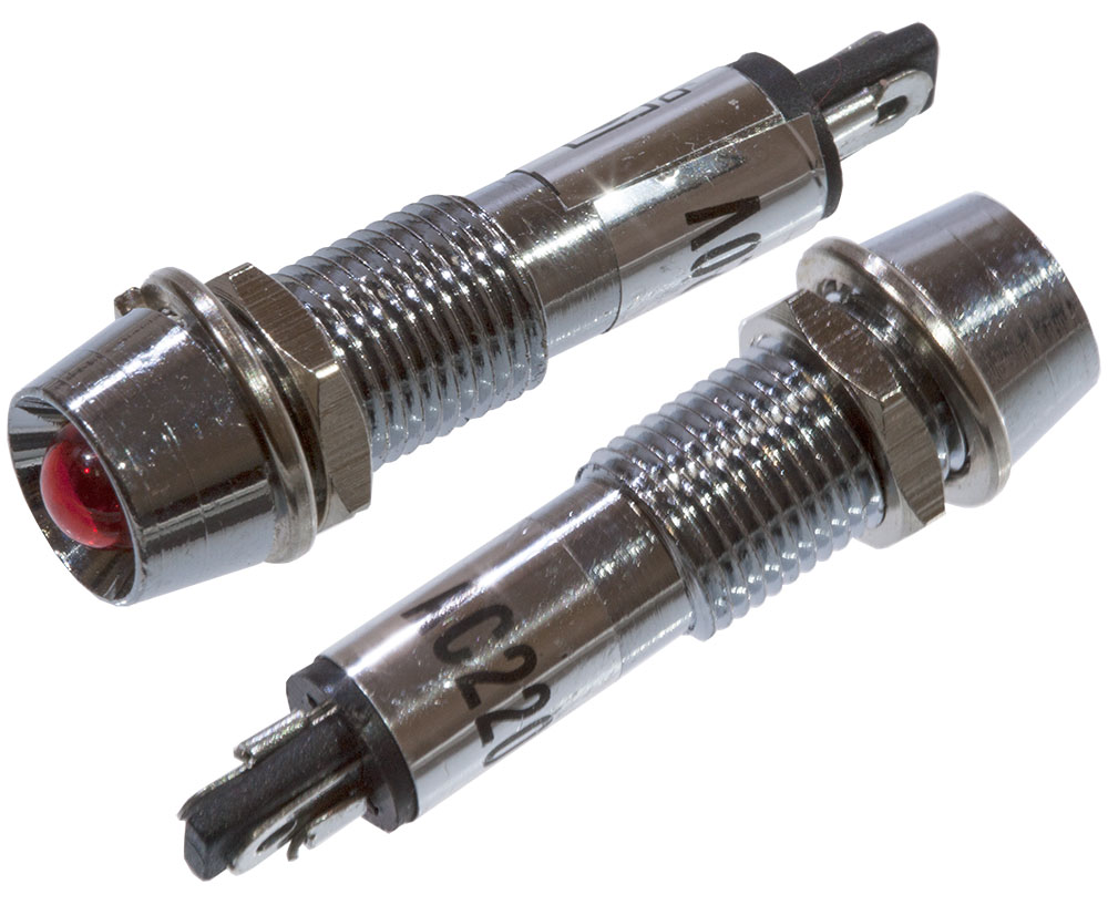 XD8-1-R-03VDC, cветодиод с держателем/ красный/ 8мм / 3VDC