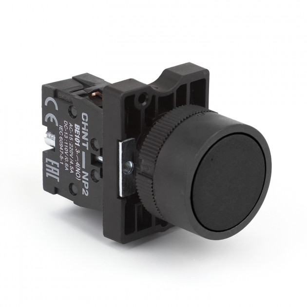 np2-ea21, кнопка управления без подсветки черная 1но ip40 NP2-EA21, кнопка управления без подсветки черная 1НО IP40