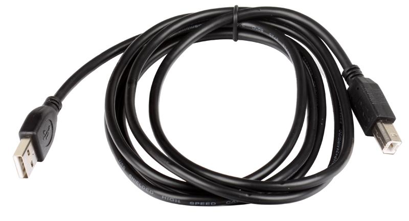 CCP-USB2-AMBM-6, кабель USB 2.0 - AM/BM, 1.8m , черный