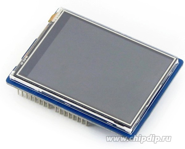 2.8inch TFT Touch Shield, TFT дисплей 320x240px с резистивной сенсорной панелью совместимый с Arduino UNO/Leonardo, UNO PLUS