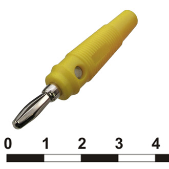 10-0074, штекер типа "банан" 4 мм желтого цвета