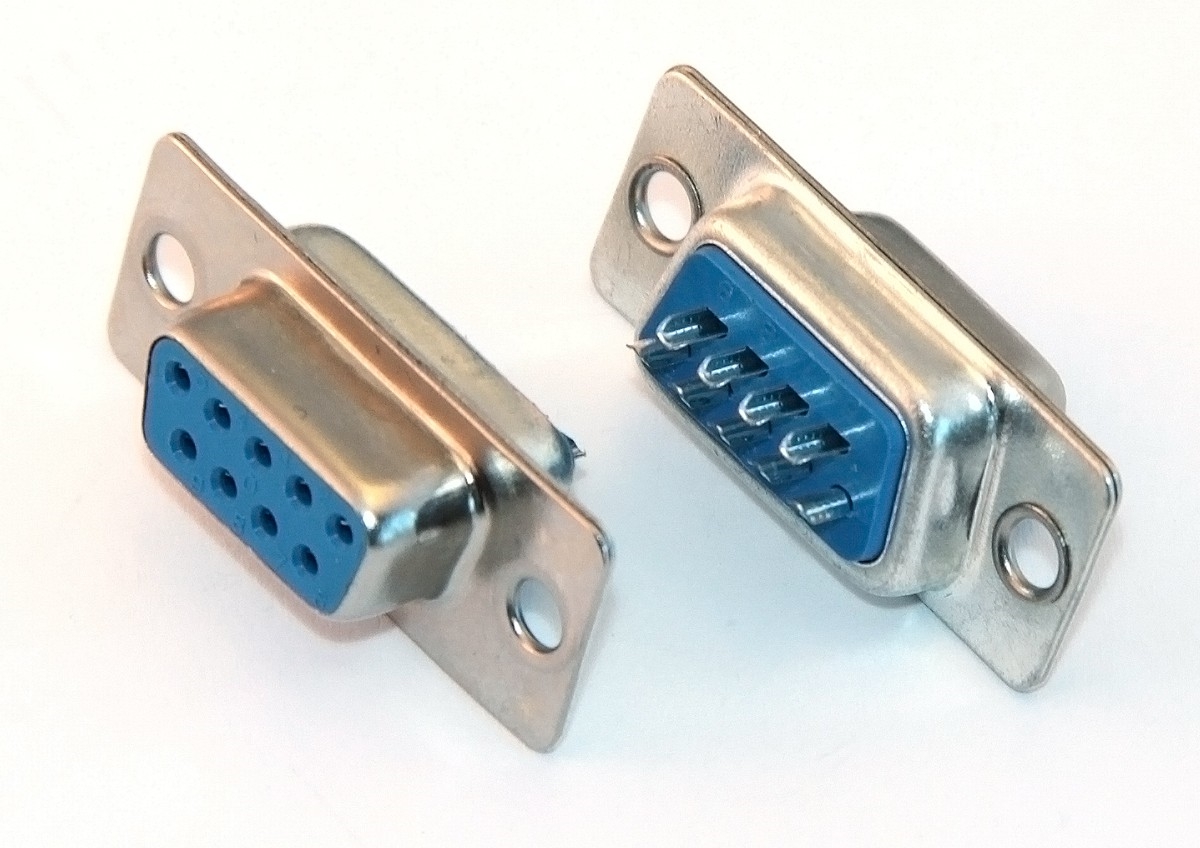 db-9f, разъём d-sub, blue DB-9F, разъём D-sub, blue