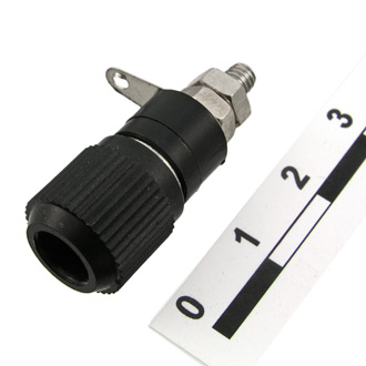 10-0019 black, гнездо на панель черное
