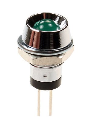 L-609G, светодиод зелёный с держателем