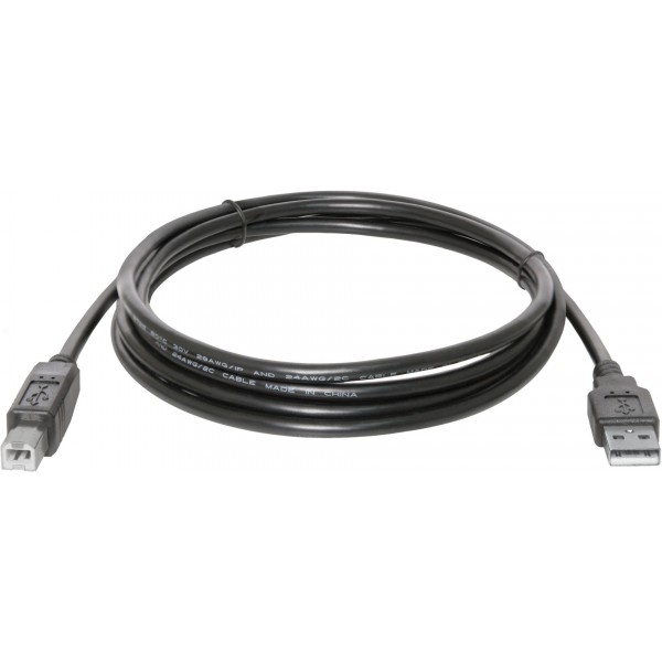 USB 2.0 A (M) - USB B (M), кабель 2m DEXP черный