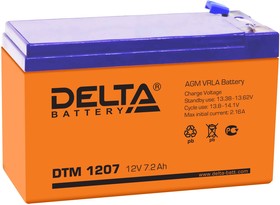 DTM 1207, аккумулятор UPS 12В 7.2 А.ч
