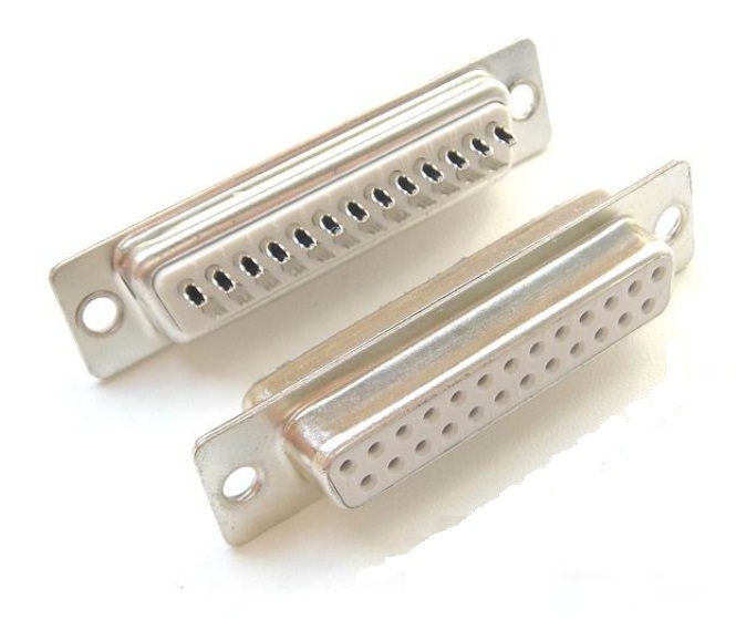 DB-25F, разъём D-sub, white