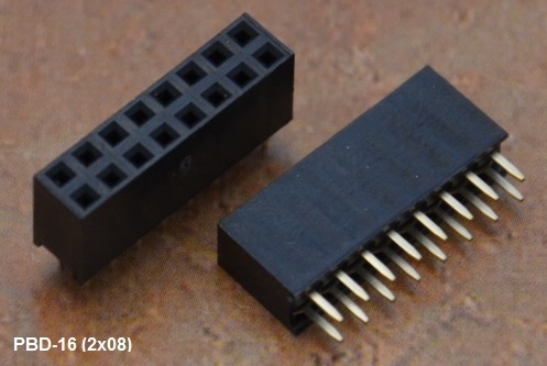 PBD 2x8 (разъем PBD-16), гн. в плату