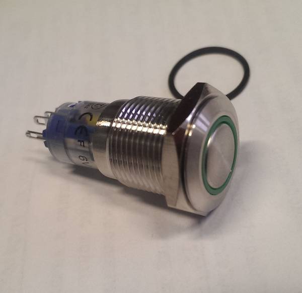 LAS2GQF-11E/G/6V, кнопка антиванд., 16 мм