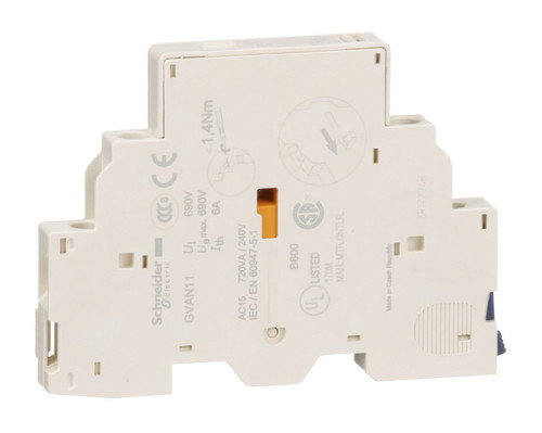 GVAN11, контакт дополнительный 1НО+1НЗ GVAN бок. для GV2