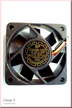 D60SM -12B, вентилятор 60х60х15, 12В