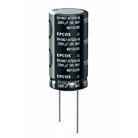 B41851А6228М000, электролит. конденсатор 50V 2200uF /18*35/105°C