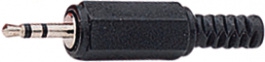 Аудио штекер Jack plug O2.5 mm black 3P,  d=2.5mm