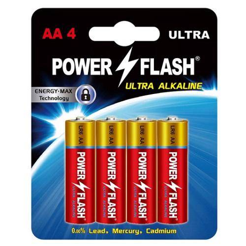 LR6 ULTRA B4, элемент питания P-FLASH (LR06 уп. 4)