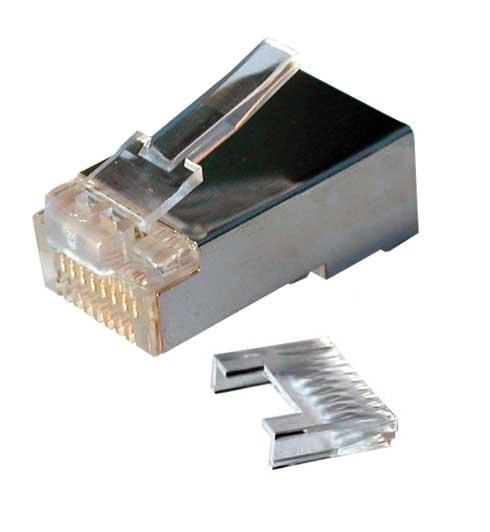 PLUG-8P8C-SV-C5-SH, вилка RJ-45 (8P8C), категория 5е, экран., со вставкой
