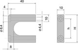 20860-257, передняя ручка 2U MULTIPAC 2шт.