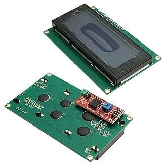 LCD2004, LCD дисплей 20x4 с I2C переходником синяя подсветка