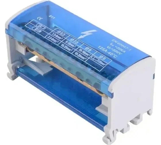 шина нулевая на din-рейку в корпусе 2x11 Шина нулевая на DIN-рейку в корпусе 2x11