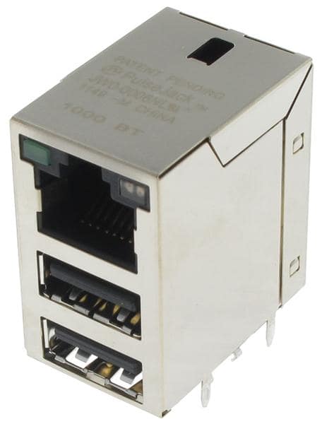 JW0-0006NL, розетка RJ-45 LAN + 2 USB