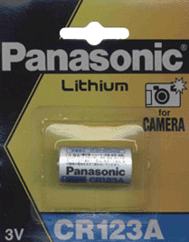 CR123A Panasonic Li 3V, инд.  элемент питания