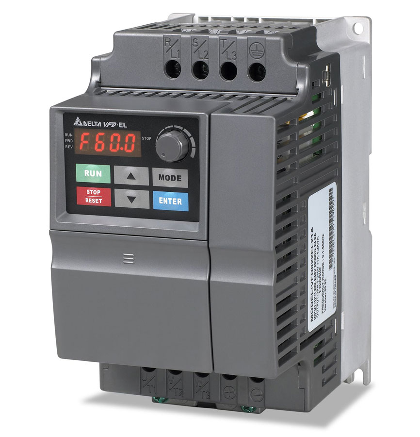 VFD037EL43A, преобразователь частоты (3.7кВт 3ф 400В), встроенный фильтр ЭМС